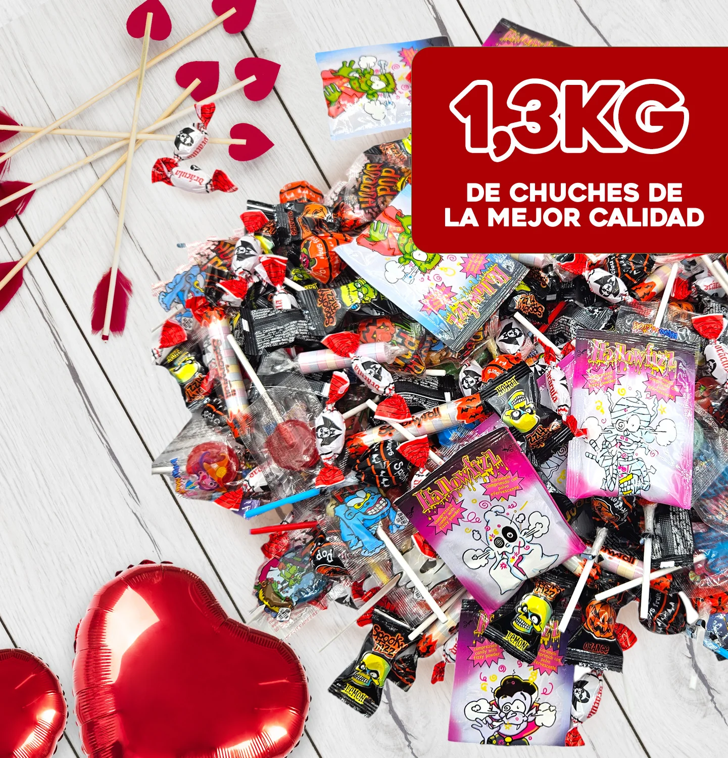 +150 Chuches Surtidas - Caja de Caramelos y Golosinas para Regalar + 1,3 Kg - Imagen 6